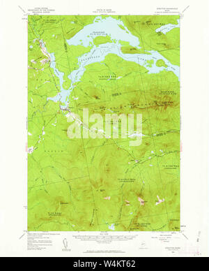 Maine USGS Historical Map Stratton 460938 1956 62500 Restoration Stock Photo