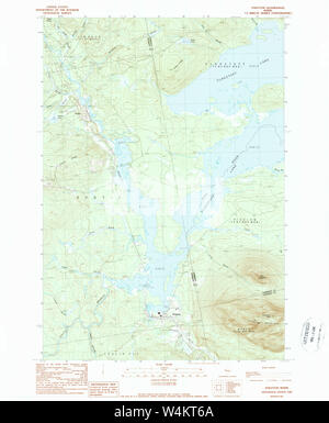 Maine USGS Historical Map Stratton 460940 1989 24000 Restoration Stock Photo