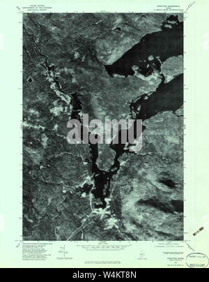 Maine USGS Historical Map Stratton 807218 1977 24000 Restoration Stock Photo