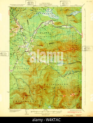 Maine USGS Historical Map Stratton 807693 1932 62500 Restoration Stock Photo