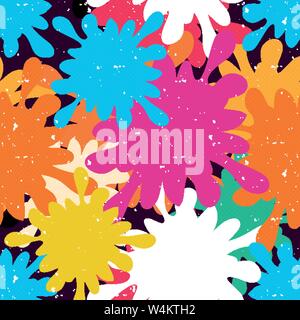 bright colored spots seamless pattern graffiti Stock Vector