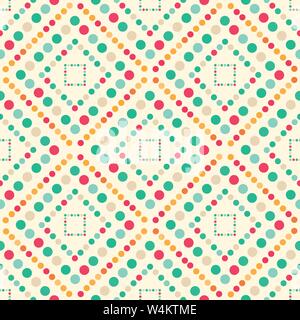colored circles big and small geometric seamless pattern Stock Vector