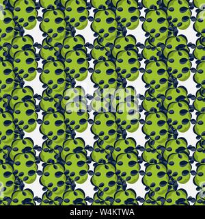 green abstract objects on a white background seamless pattern vector illustration Stock Vector