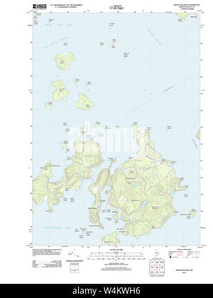 Maine USGS Historical Map Swans Island 20110919 TM Restoration Stock Photo