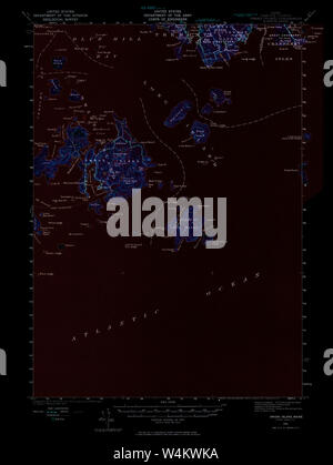 Maine USGS Historical Map Swans Island 460948 1943 62500 Inversion Restoration Stock Photo