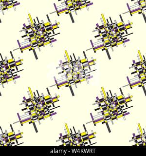 colored polygons on a light background seamless vector pattern Stock Vector