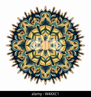 Mandala. colored Vintage decorative elements. Stock Vector