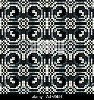 beautiful seamless pattern monochrome pixels vector illustration Stock Vector