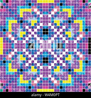 pixels beautiful psychedelic pattern vector illustration Stock Vector