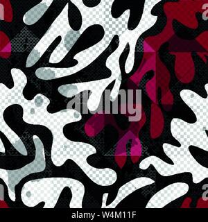 grunge colored graffiti seamless pattern Stock Vector