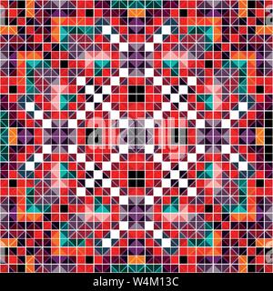 colored pixel pattern in retro style vector illustration Stock Vector
