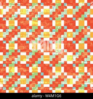 Vintage polygons seamless geometric pattern grunge texture Stock Vector
