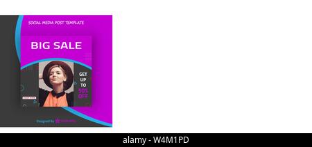 Social media post template Stock Vector