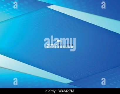 Abstract gradient blue sky overlap design with halftone decoration background. Use for headline, ad, poster, landing page, print, artwork. Stock Vector