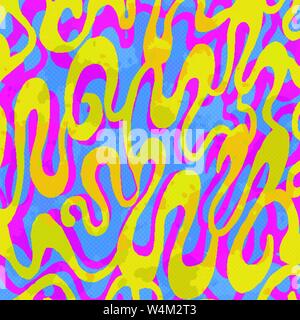 abstract geometric objects graffiti grunge effect Stock Vector