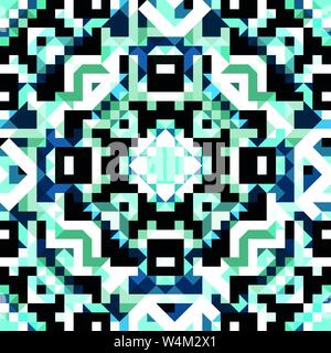 pixels beautiful abstract geometric seamless pattern vector illustration Stock Vector