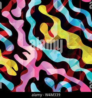 grunge colored graffiti seamless pattern vector illustration Stock Vector