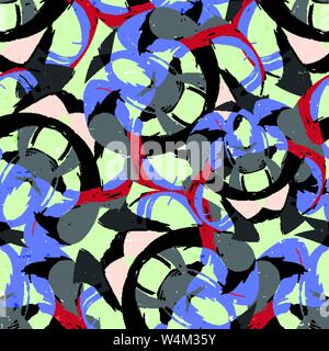 Graffiti abstract seamless pattern grunge effect vector illustration Stock Vector
