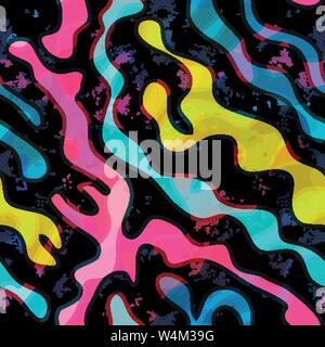 Graffiti beautiful seamless pattern vector illustration grunge effect Stock Vector