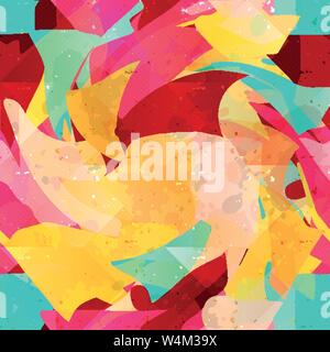 Graffiti psychedelic abstract seamless background Stock Vector