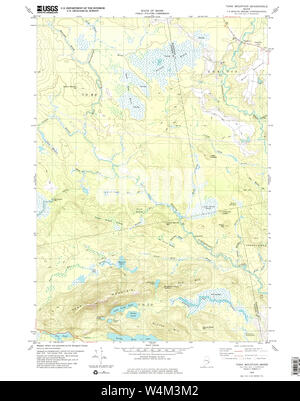 Maine USGS Historical Map Tunk Lake 306818 1942 62500 Restoration Stock ...