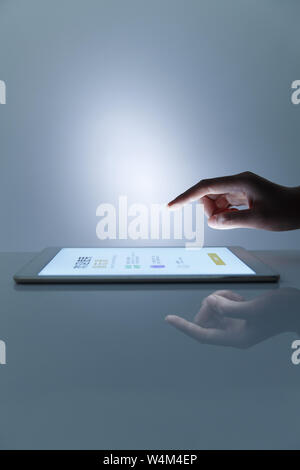 Use the tablet Stock Photo