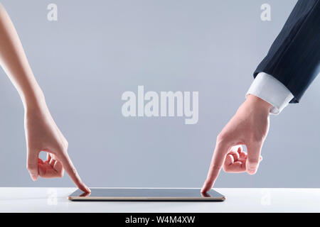 Use the tablet Stock Photo