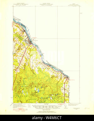 Maine USGS Historical Map Van Buren 460984 1951 62500 Restoration Stock Photo - Alamy