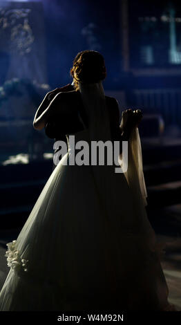 Bride and groom first dancing. Wedding dance of beautiful couple. Stock Photo