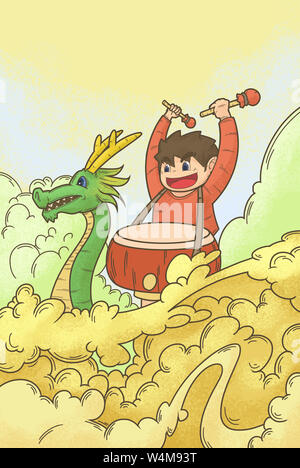 The Dragon Boat Festival illustrations Stock Photo