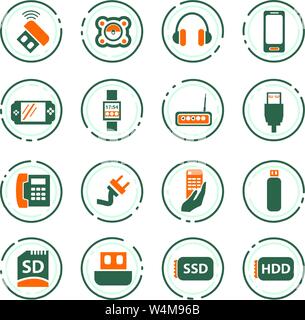 Devices icon set for web sites and user interface Stock Vector