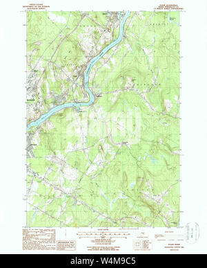 Maine USGS Historical Map Veazie 460994 1988 24000 Restoration Stock Photo