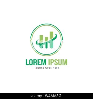 Chart logo template design. Chart logo with modern frame isolated on ...