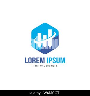Chart logo template design. Chart logo with modern frame isolated on ...