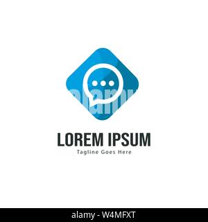 Chat logo template design. Chat logo with modern frame isolated on white background Stock Vector