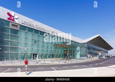 Warsaw, Poland – May 27, 2019: Terminal of Warsaw airport (WAW) in Poland. | usage worldwide Stock Photo