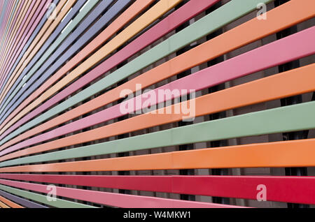 Full frame shot of multi colored office building. Stock Photo