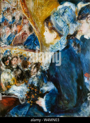 Pierre Auguste Renoir, painting, At the Theatre, (La Première Sortie), 1876-1877 Stock Photo