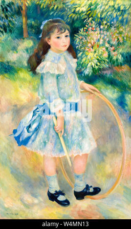 Pierre Auguste Renoir, Girl with a Hoop, impressionist painting, 1885 Stock Photo