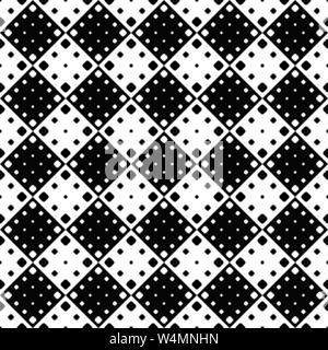 Geometrical seamless rounded square pattern background - black and ...