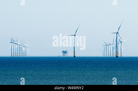 Gwynt y Môr wind farm Stock Photo