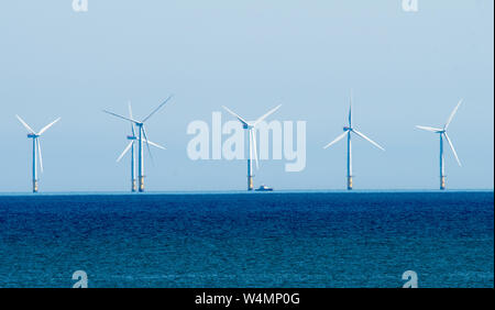 Gwynt y Môr wind farm Stock Photo