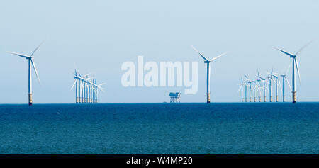 Gwynt y Môr wind farm Stock Photo