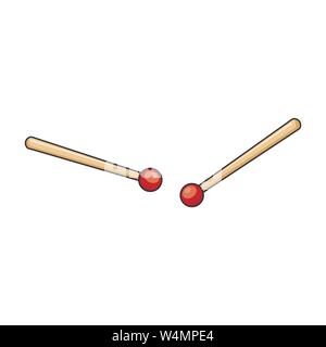 Drum sticks cartoon icon symbol design isolated on white background Stock Vector