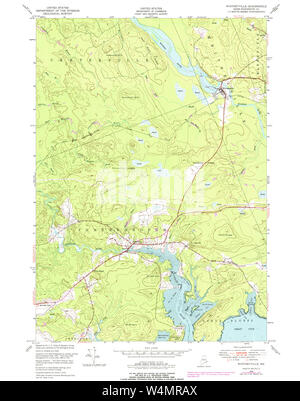 Maine USGS Historical Map Whitneyville 103111 1948 24000 Restoration Stock Photo