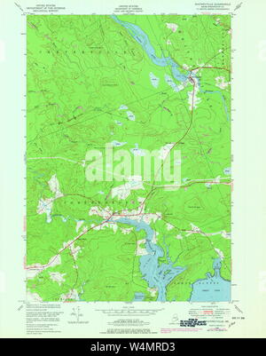 Maine USGS Historical Map Whitneyville 807308 1948 24000 Restoration Stock Photo