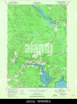 Maine USGS Historical Map Whitneyville 807309 1948 24000 Restoration Stock Photo