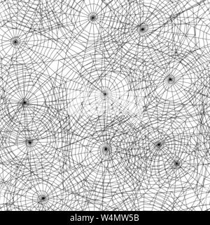 Spider web silhouette Halloween seamless pattern. Stock Vector