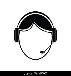 Call Center Help Customer Service. Support and Contact. Agent or Operator Avatar. Stock Vector