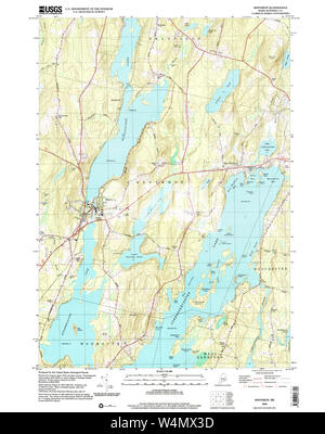 Maine USGS Historical Map Winthrop 103119 2000 24000 Inversion ...